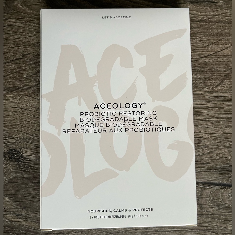 Aceology probiotic restoring biodegradable mask (4ct)